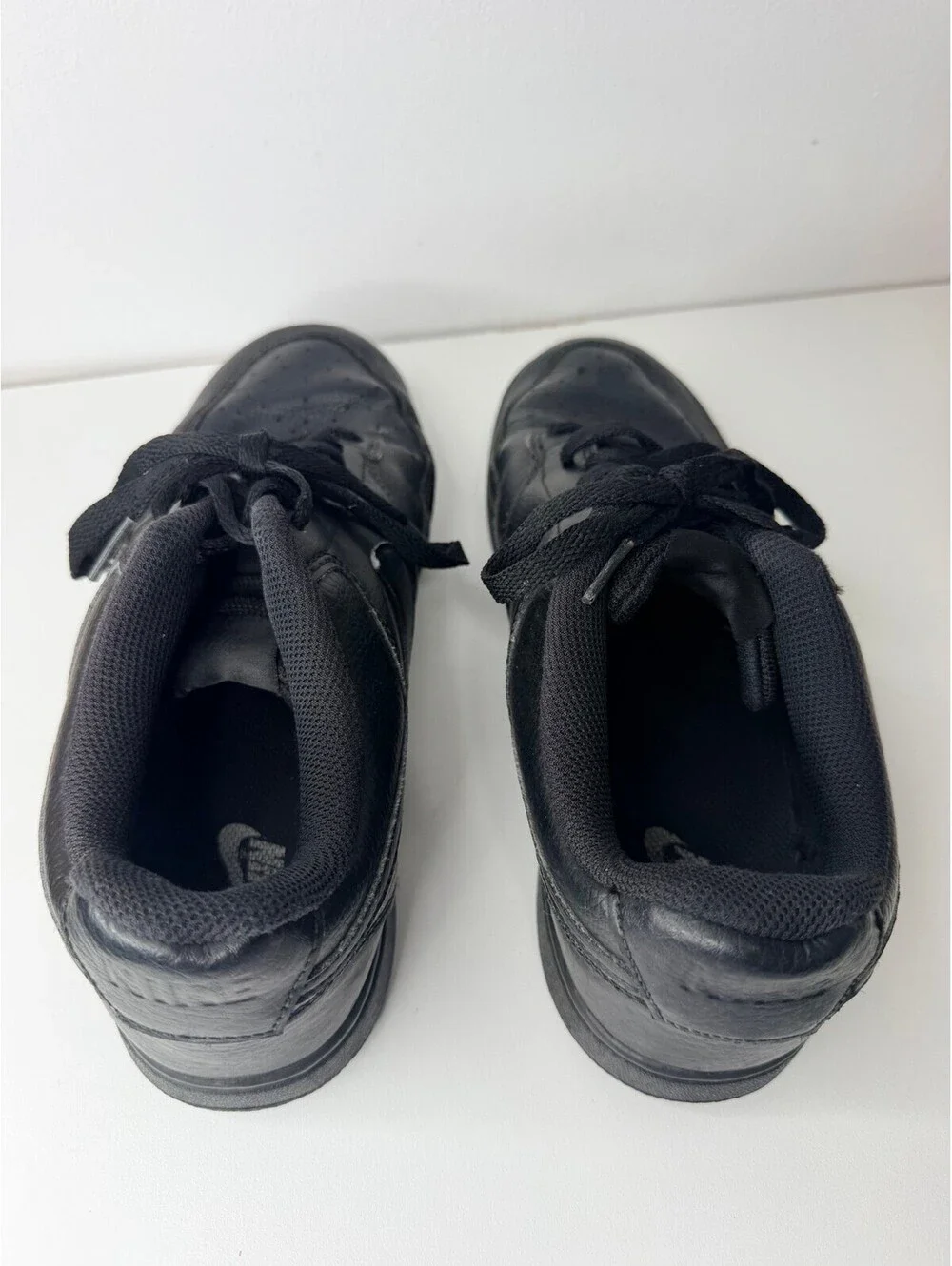 Nike Court Vision Low black leather sneakers mens size 10.5